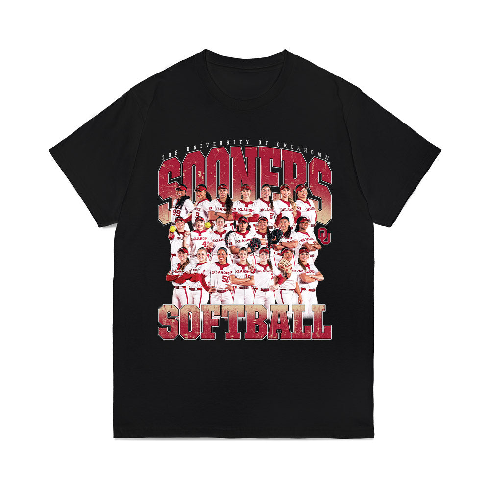 Oklahoma - NCAA Softball : Team Collage Comfort Colors T-Shirt-0