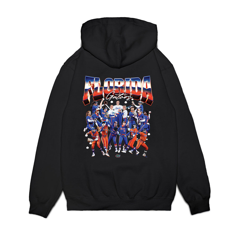 Florida - NCAA Softball : Team Collage Premium Hooded Sweatshirt-1