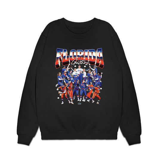 Florida - NCAA Softball : Team Collage Premium Crewneck Sweatshirt-0