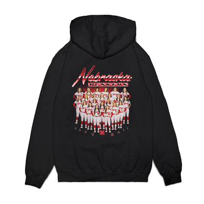 Nebraska - NCAA Softball : Team Collage Premium Hooded Sweatshirt-1