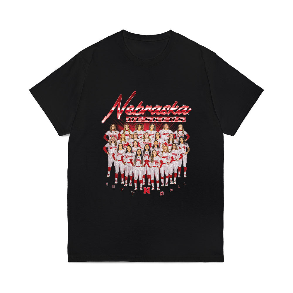 Nebraska - NCAA Softball : Team Collage Comfort Colors T-Shirt-0