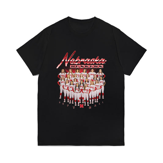 Nebraska - NCAA Softball : Team Collage Comfort Colors T-Shirt-0