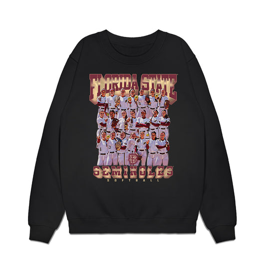 FSU - NCAA Softball : Team Collage Premium Crewneck Sweatshirt-0