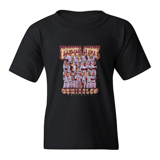 FSU - NCAA Softball : Team Collage Youth T-Shirt-0