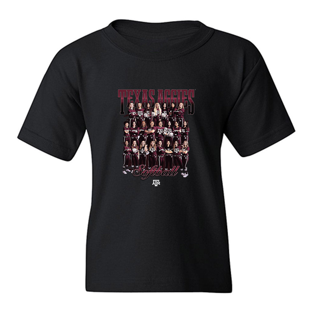 Texas A&M - NCAA Softball : Team Collage Youth T-Shirt-0