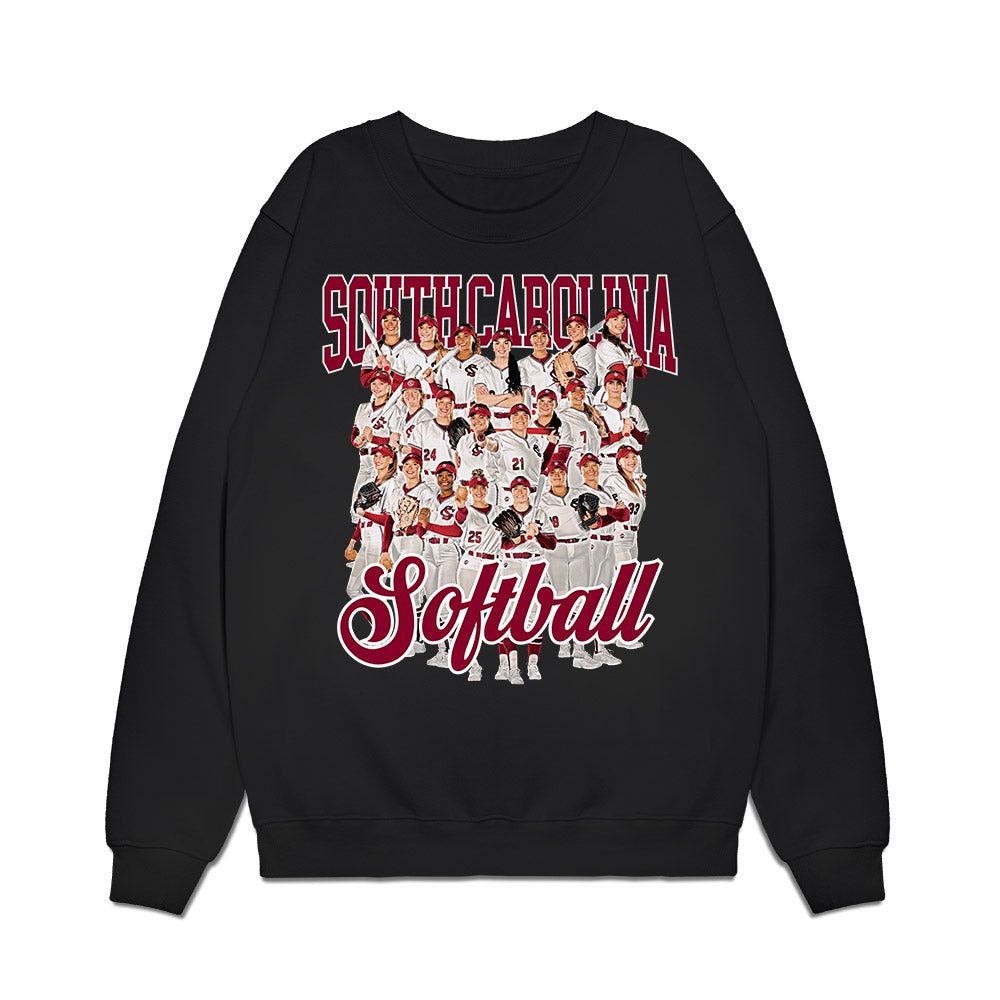 South Carolina - NCAA Softball : Team Collage Premium Crewneck Sweatshirt-0