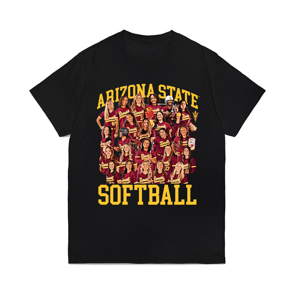 Arizona State - NCAA Softball : Team Collage Comfort Colors T-Shirt-0