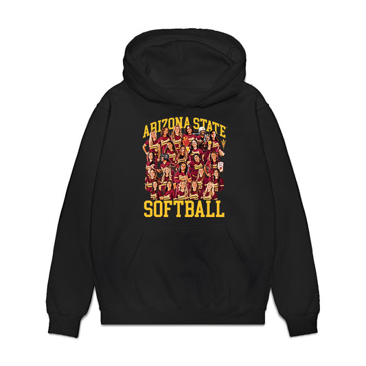 Arizona State - NCAA Softball : Team Collage Premium Hooded Sweatshirt-0
