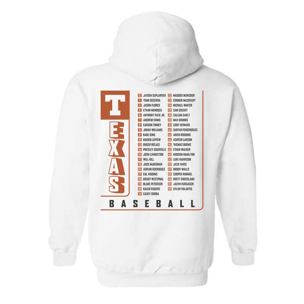 Texas - NCAA Baseball : Roster Hooded Sweatshirt-1