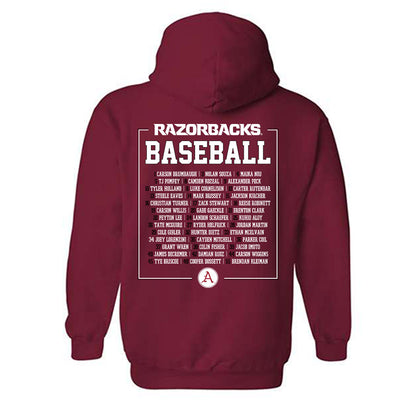 Arkansas - NCAA Baseball : Roster Hooded Sweatshirt-1
