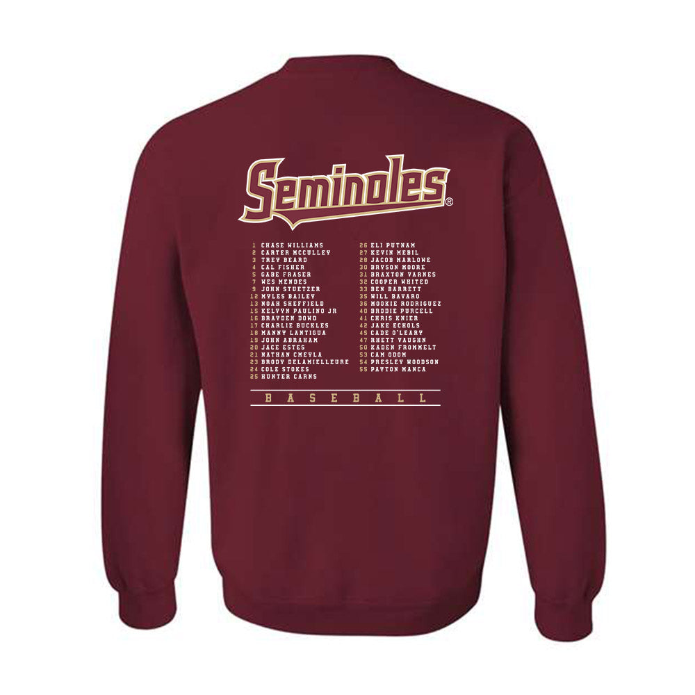 FSU - NCAA Baseball : Roster Crewneck Sweatshirt-1