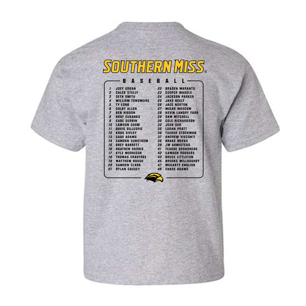 Southern Miss - NCAA Baseball : Roster Youth T-Shirt-1