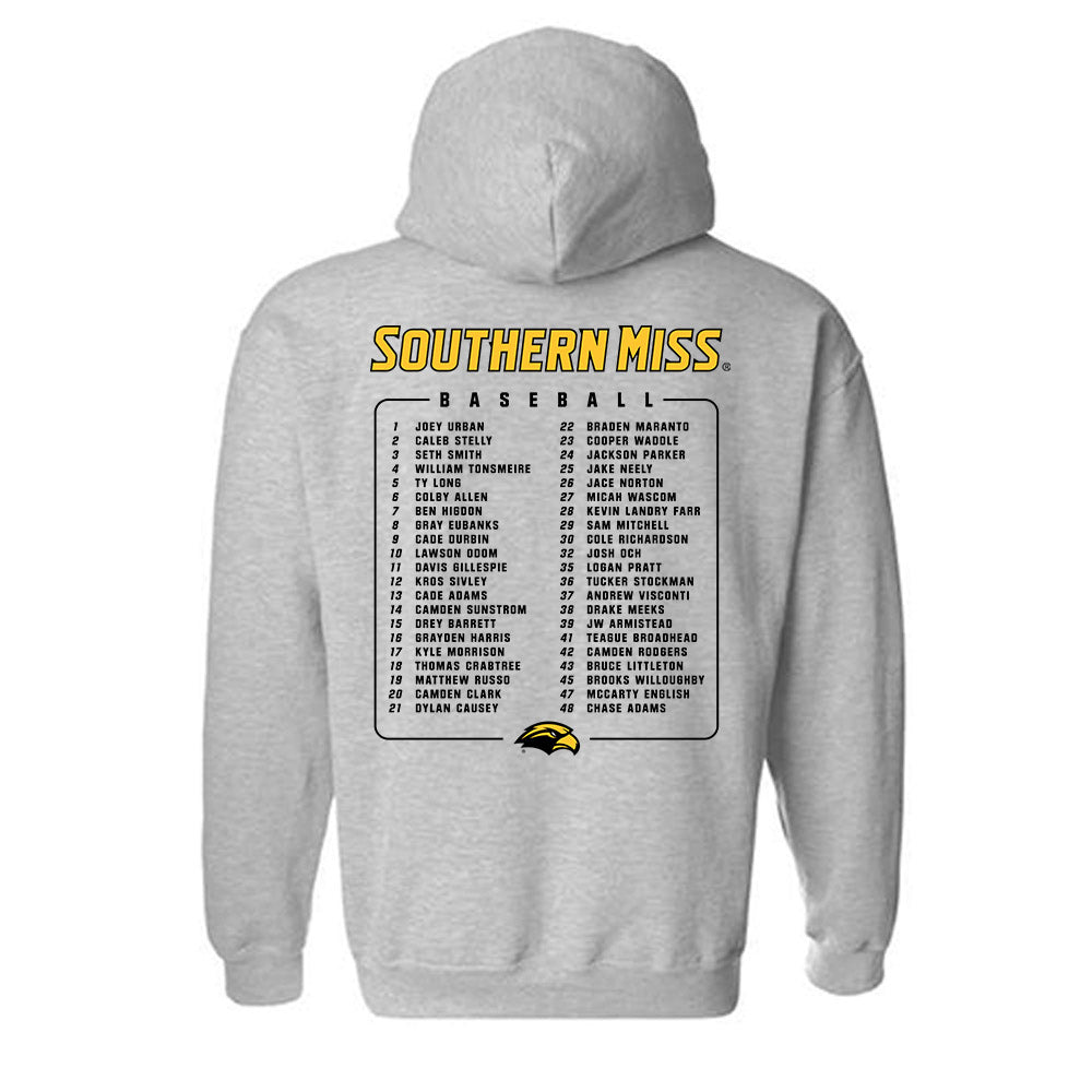 Southern Miss - NCAA Baseball : Roster Hooded Sweatshirt-1