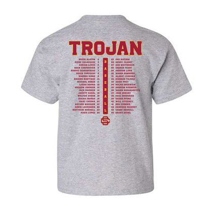 USC - NCAA Baseball : Roster Youth T-Shirt-1