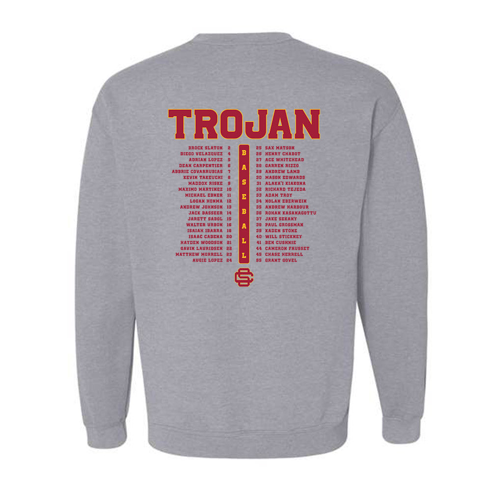 USC - NCAA Baseball : Roster Crewneck Sweatshirt-1