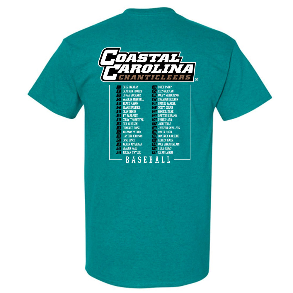 Coastal Carolina - NCAA Baseball - Roster List T-Shirt-1