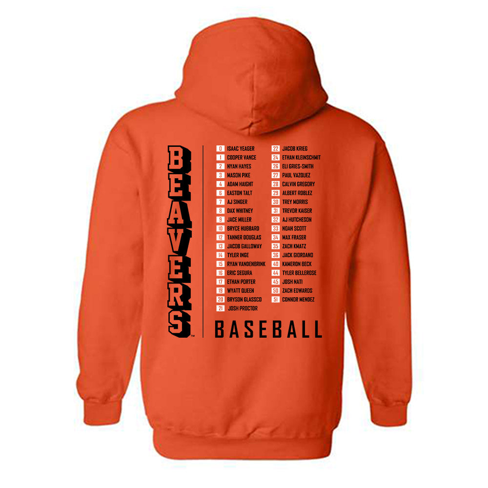Oregon State - NCAA Baseball : '25-'26 Roster List Hooded Sweatshirt-1