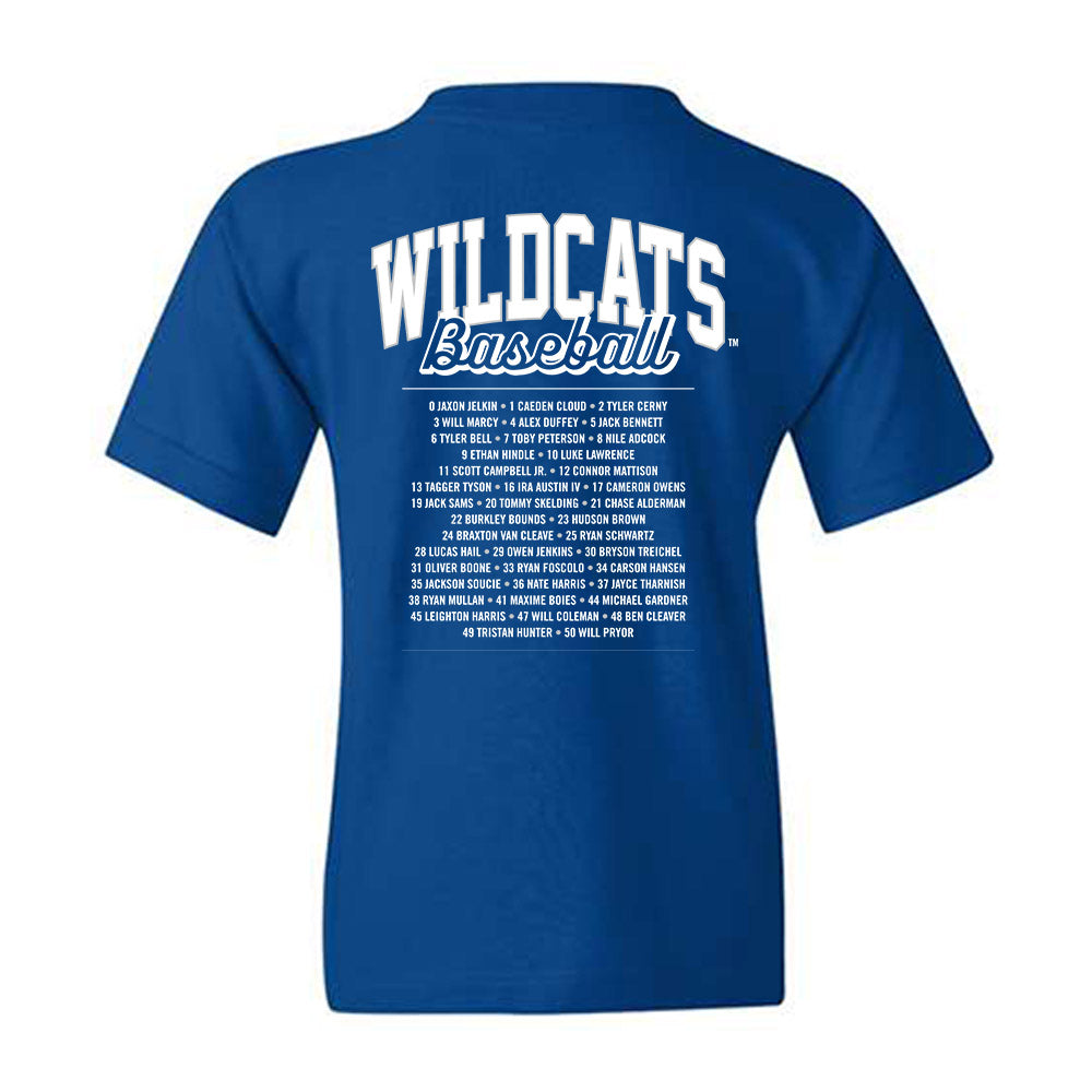 Kentucky - NCAA Baseball : Roster Youth T-Shirt-1