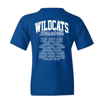 Kentucky - NCAA Baseball : Roster Youth T-Shirt-1