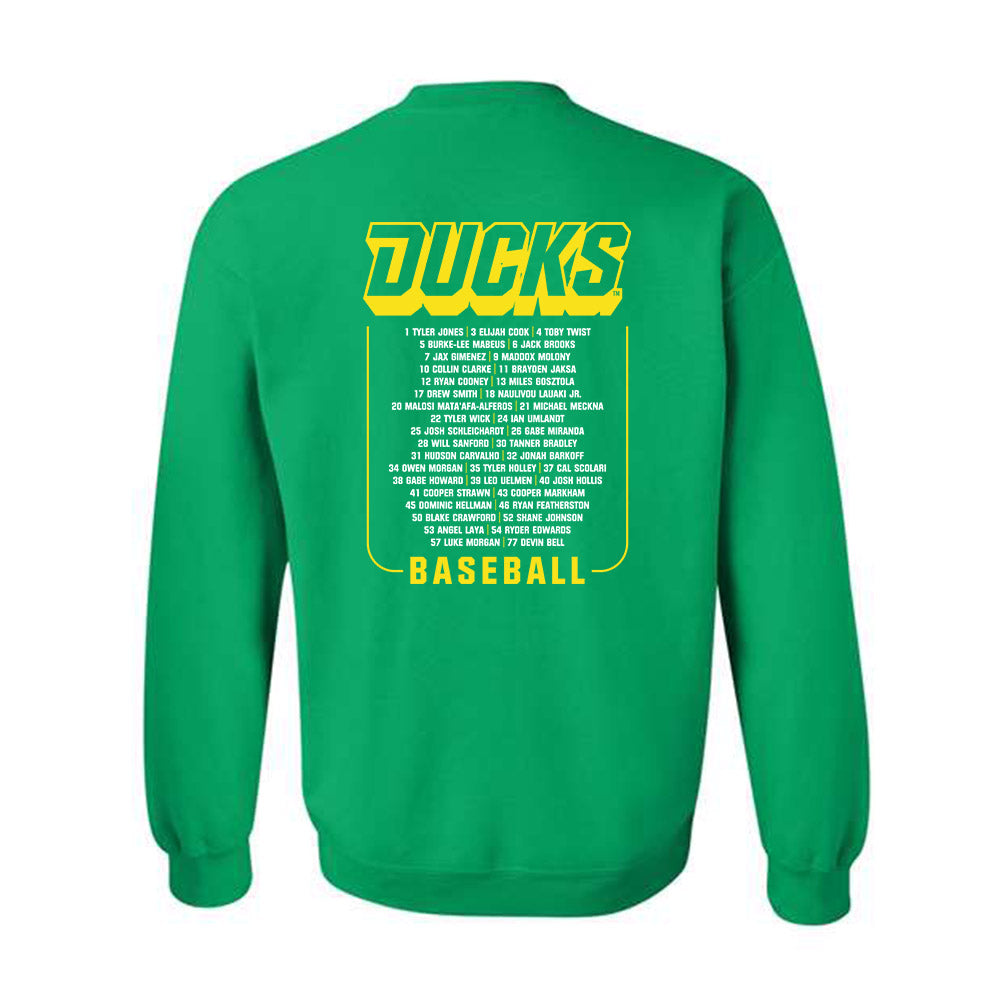 Oregon - NCAA Baseball : Roster Crewneck Sweatshirt-1