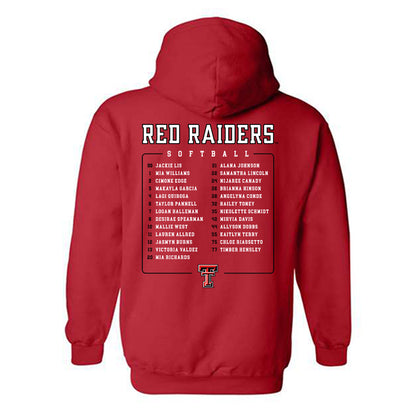 Texas Tech - NCAA Softball : Roster Hooded Sweatshirt-1