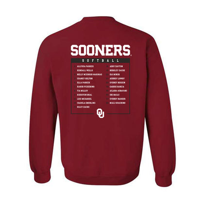 Oklahoma - NCAA Softball : Roster Crewneck Sweatshirt-1