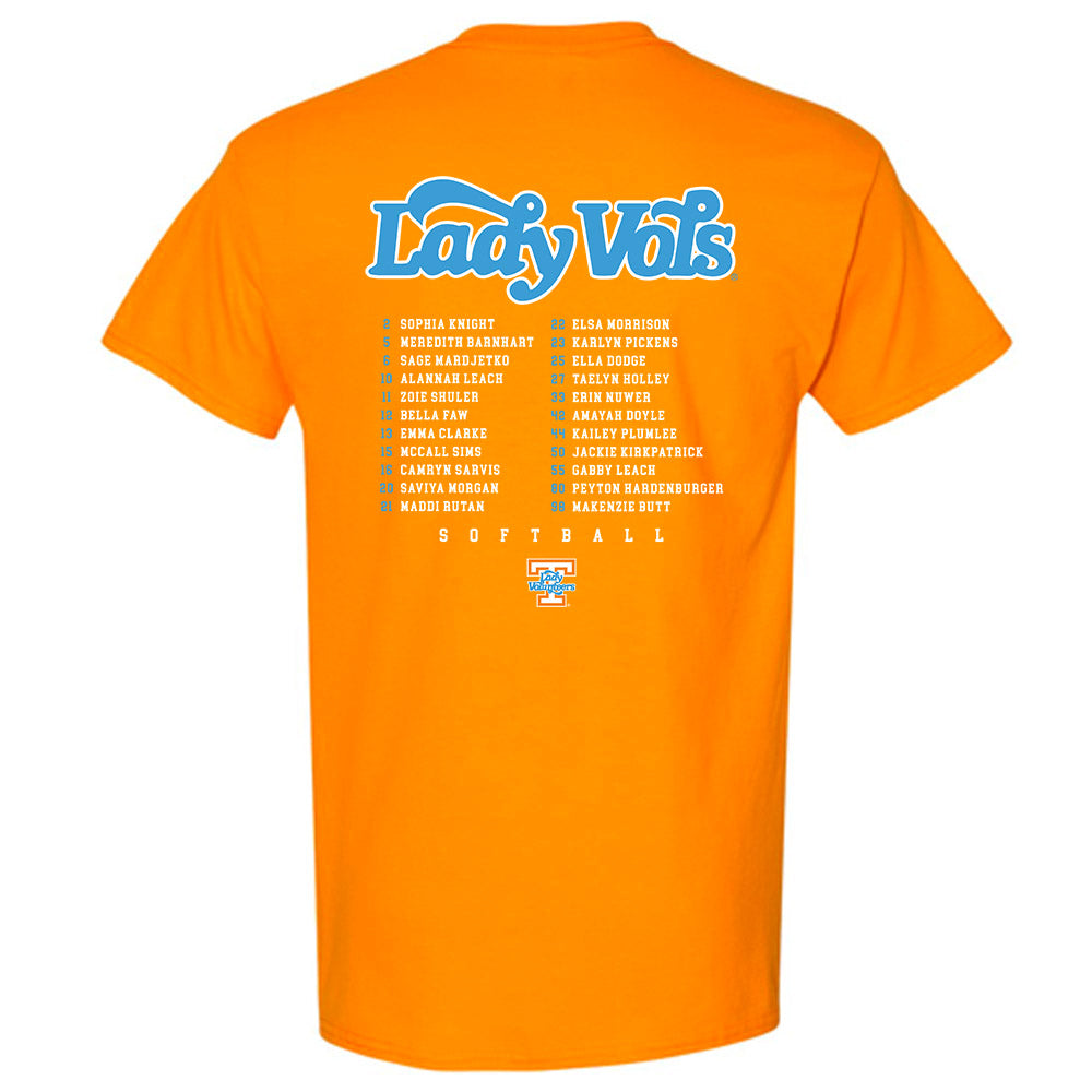 Tennessee - NCAA Softball : Roster T-Shirt-1