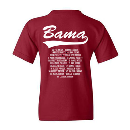 Alabama - NCAA Softball : Roster Youth T-Shirt-1
