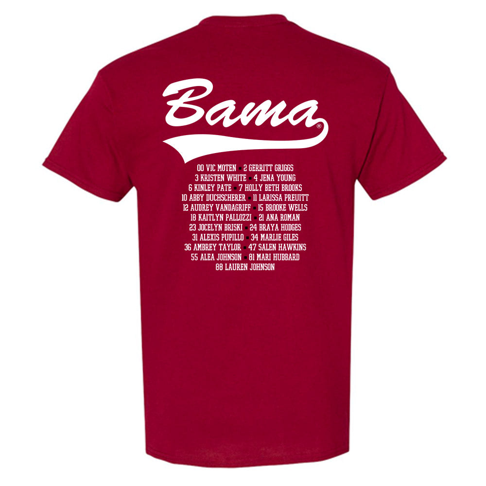 Alabama - NCAA Softball : Roster T-Shirt-1