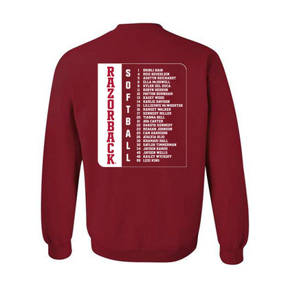 Arkansas - NCAA Softball : Roster Crewneck Sweatshirt-1