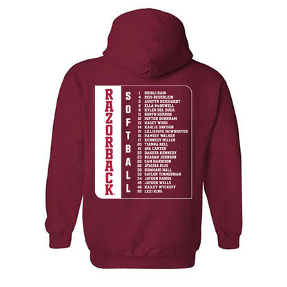 Arkansas - NCAA Softball : Roster Hooded Sweatshirt-1