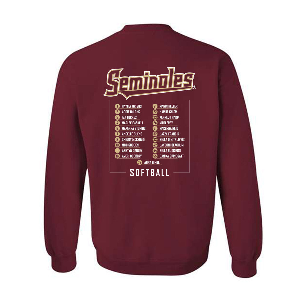 FSU - NCAA Softball : Roster Crewneck Sweatshirt-1