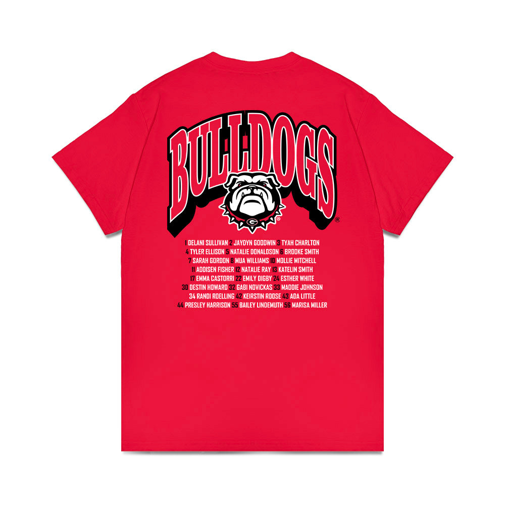 Georgia - NCAA Softball : Roster Comfort Colors T-Shirt-1
