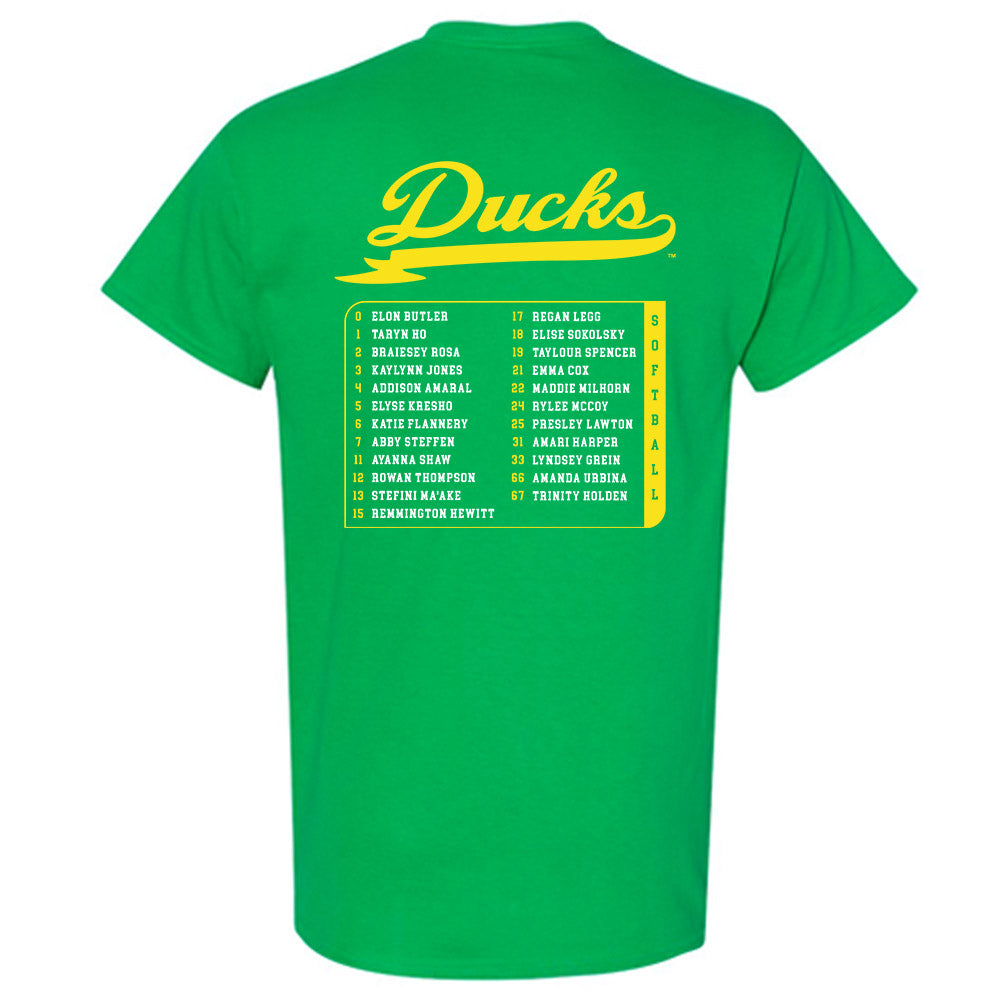Oregon - NCAA Softball : Roster T-Shirt-1