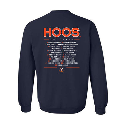 Virginia - NCAA Softball : Roster Crewneck Sweatshirt-1