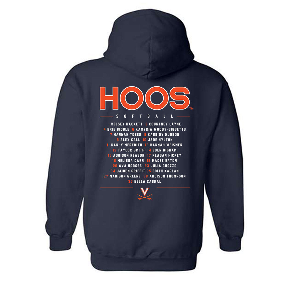 Virginia - NCAA Softball : Roster Hooded Sweatshirt-1