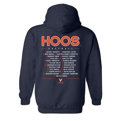 Virginia - NCAA Softball : Roster Hooded Sweatshirt-1