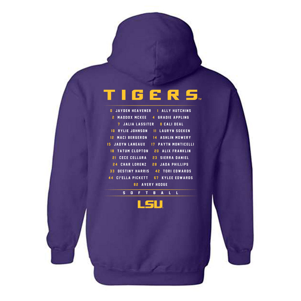 LSU - NCAA Softball : Roster Hooded Sweatshirt-1