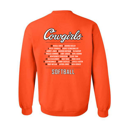 Oklahoma State - NCAA Softball : roster list Crewneck Sweatshirt-1