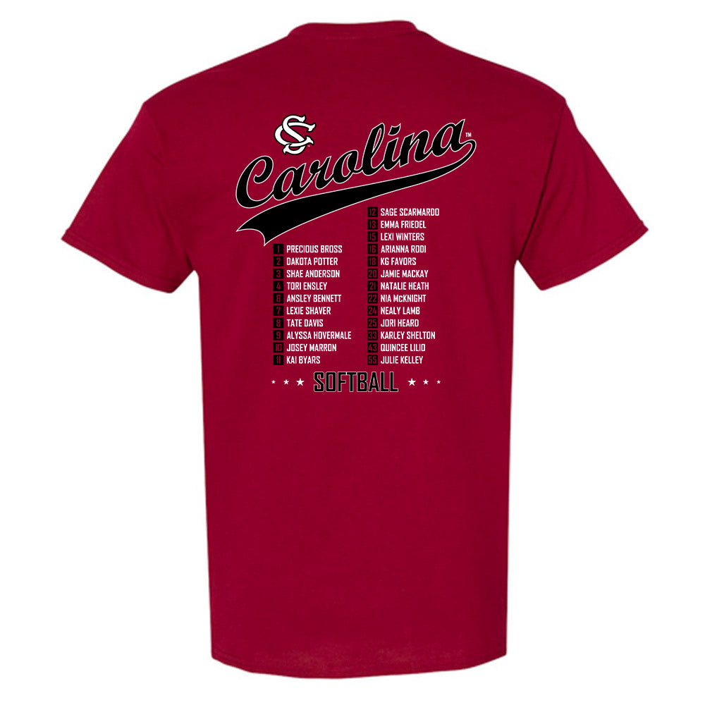 South Carolina - NCAA Softball : Roster T-Shirt-1