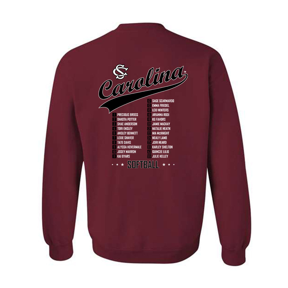 South Carolina - NCAA Softball : Roster Crewneck Sweatshirt-1