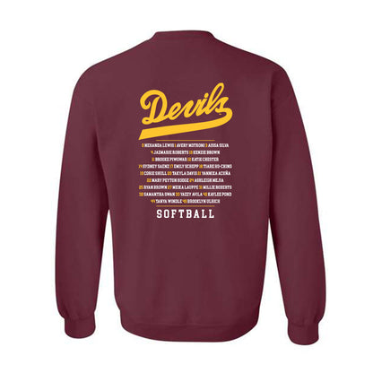 Arizona State - NCAA Softball : Roster Crewneck Sweatshirt-1