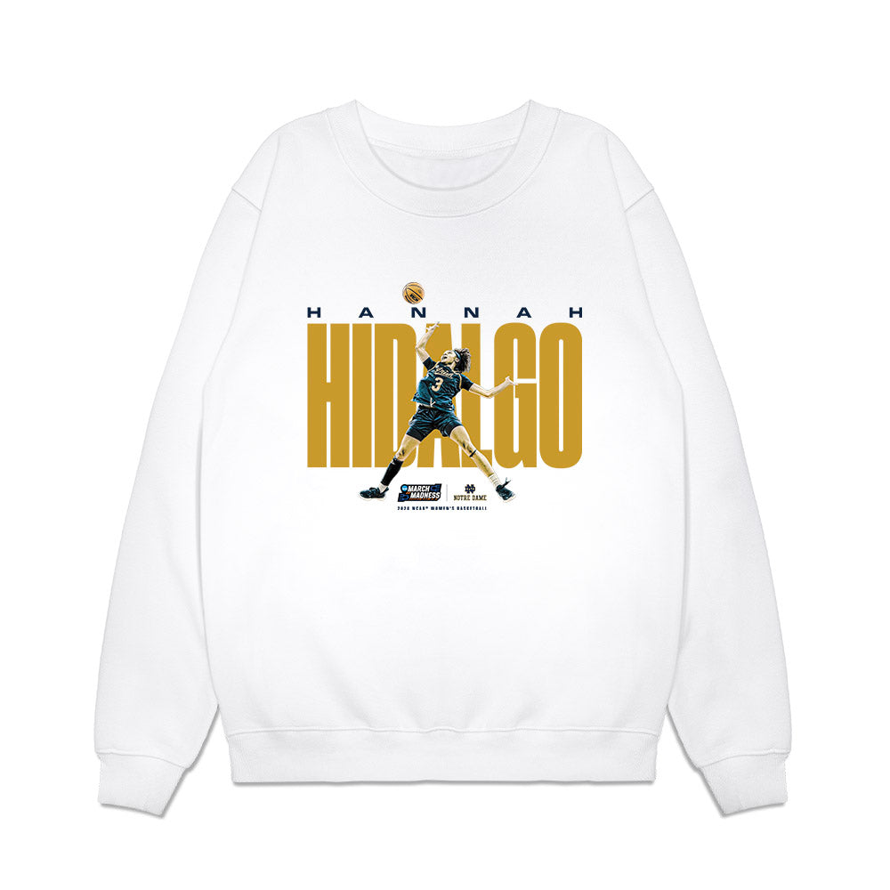 Notre Dame - NCAA Women's Basketball : Hannah Hidalgo - NCAA® March Madness® 2026 Premium Crewneck Sweatshirt-0