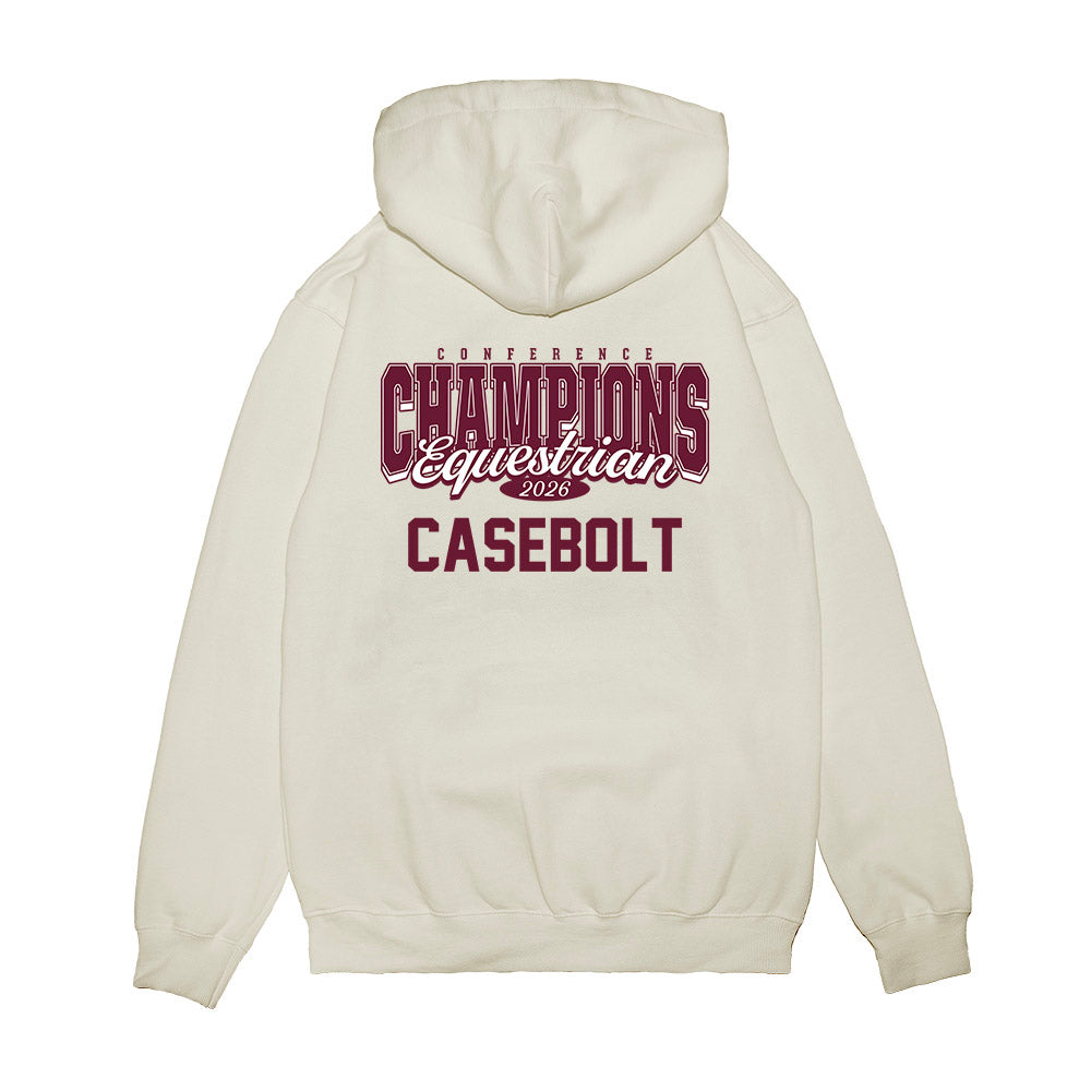 Texas A&M - NCAA Equestrian : Gracie Casebolt - Conference Champions Premium Hooded Sweatshirt-1