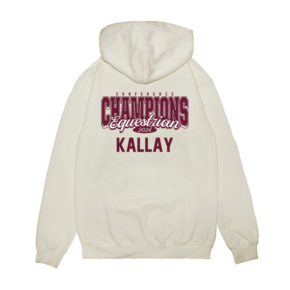 Texas A&M - NCAA Equestrian : Adasyn Kallay - Conference Champions Premium Hooded Sweatshirt-1