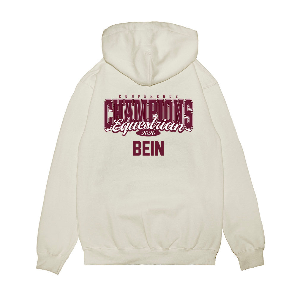 Texas A&M - NCAA Equestrian : Mckenna Bein - Conference Champions Premium Hooded Sweatshirt-1