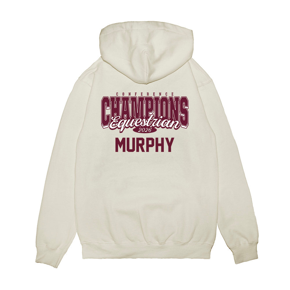 Texas A&M - NCAA Equestrian : Kacey Murphy - Conference Champions Premium Hooded Sweatshirt-1
