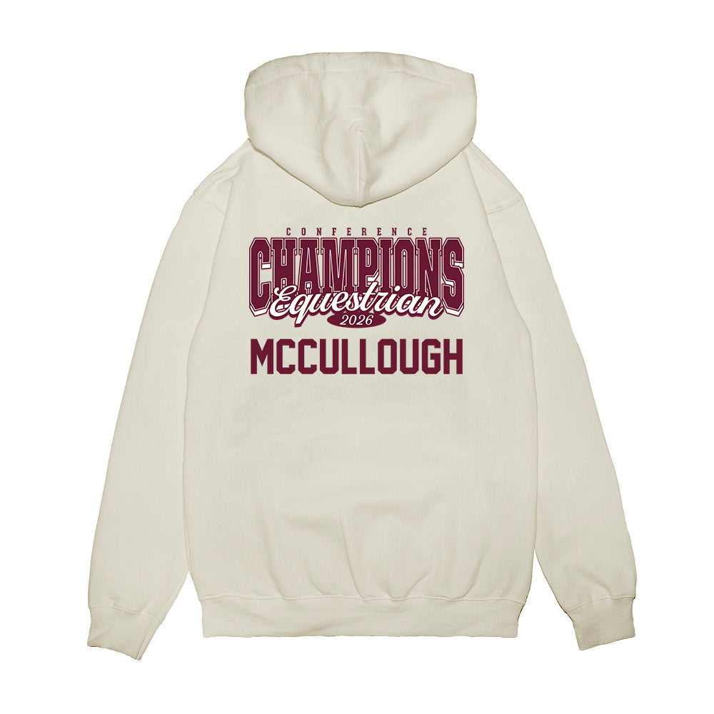 Texas A&M - NCAA Equestrian : Ella McCullough - Conference Champions Premium Hooded Sweatshirt-1