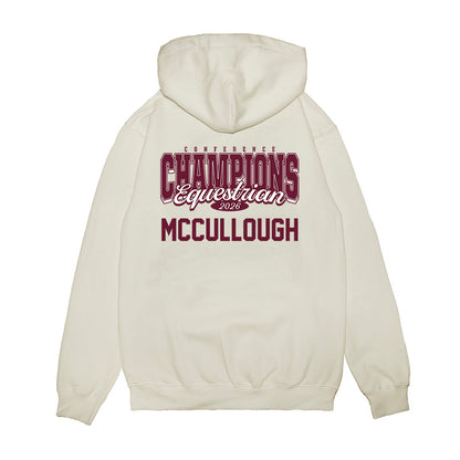 Texas A&M - NCAA Equestrian : Ella McCullough - Conference Champions Premium Hooded Sweatshirt-1