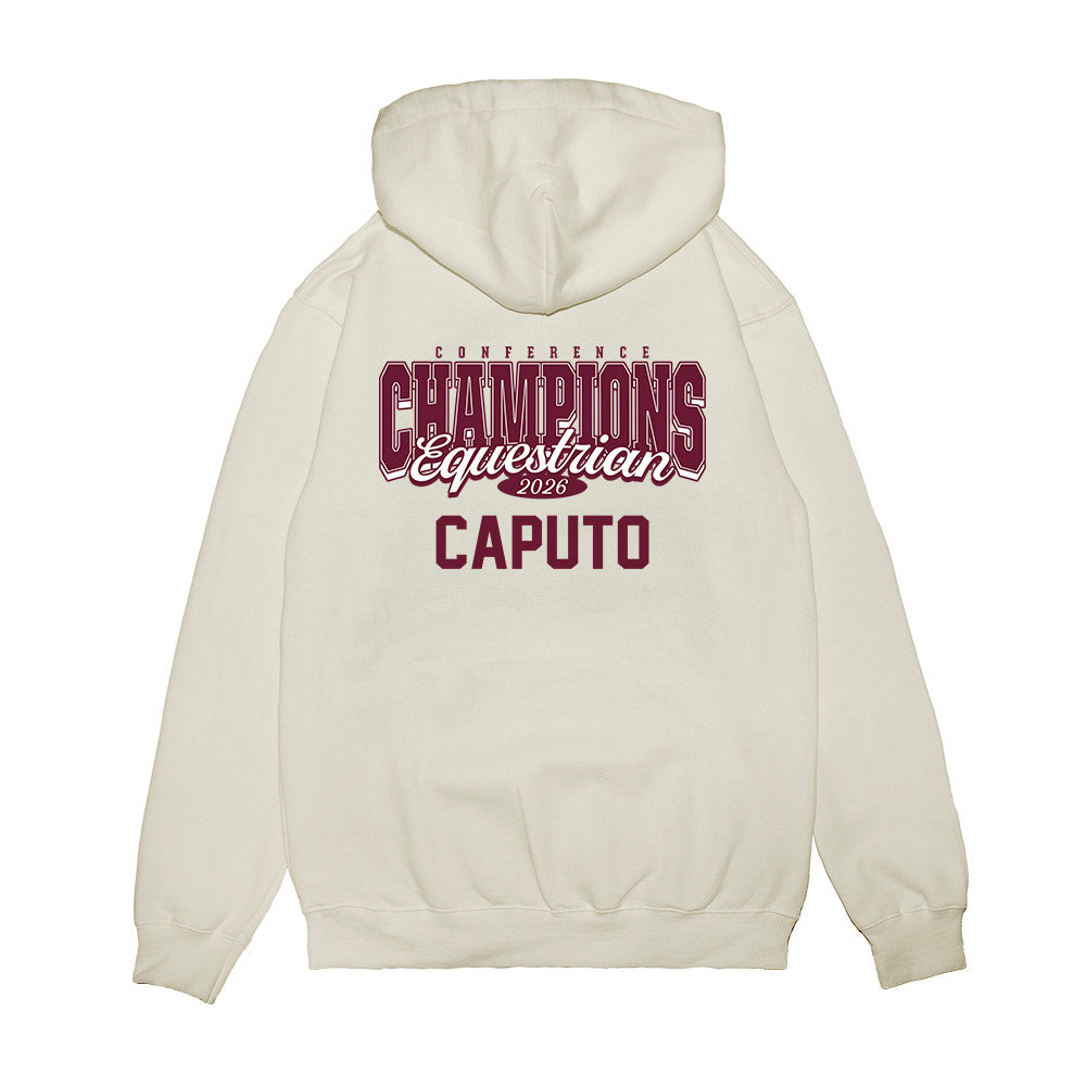 Texas A&M - NCAA Equestrian : Marina Caputo - Conference Champions Premium Hooded Sweatshirt-1
